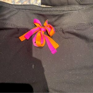 Zamora jogger scrubs size large limited edition draw string pink/orange combo .